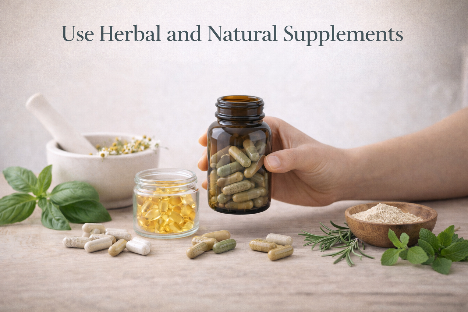 Use Herbal and Natural Supplements