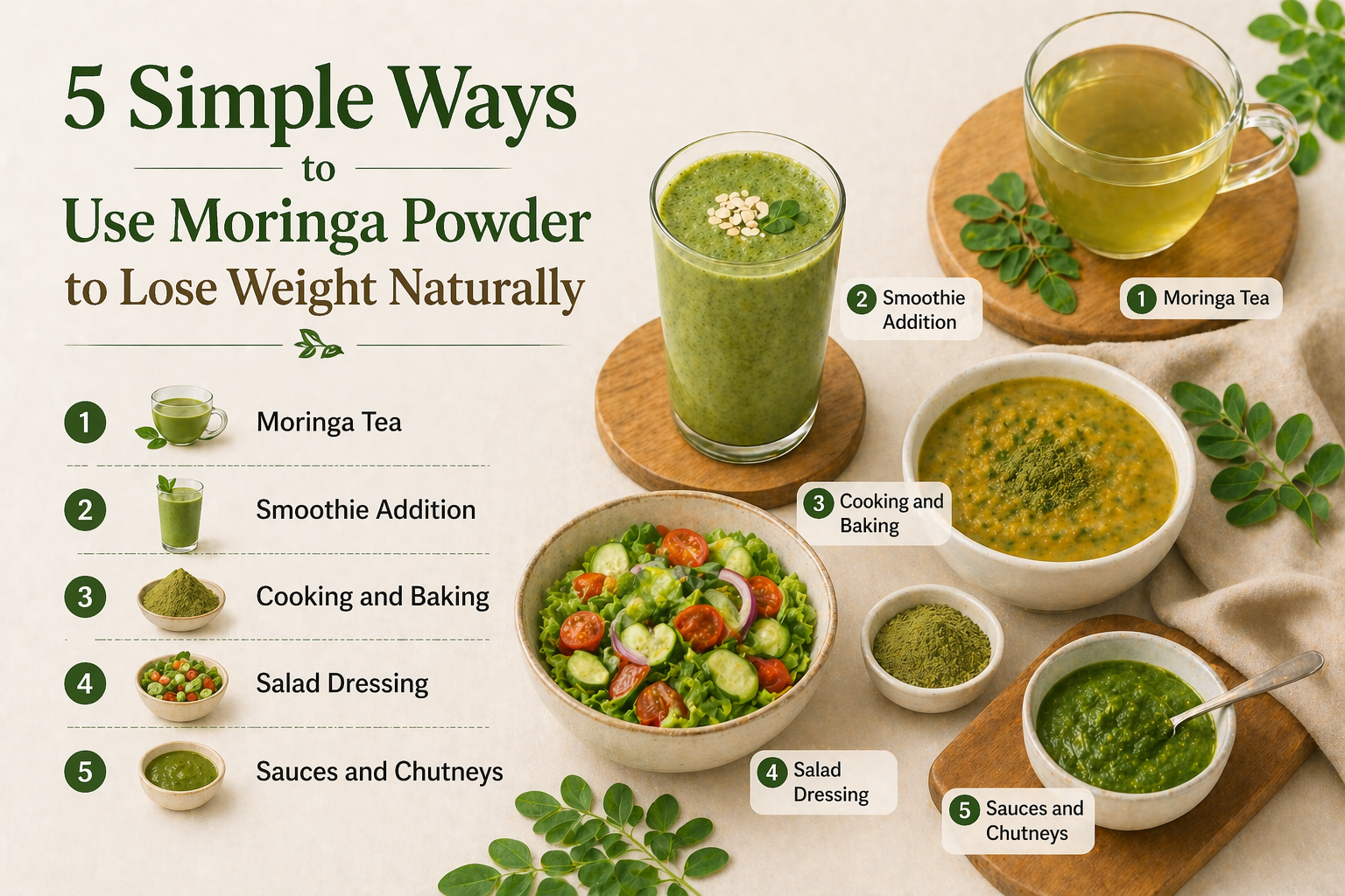 5 Simple Ways to Use Moringa Powder to Lose Weight Naturally