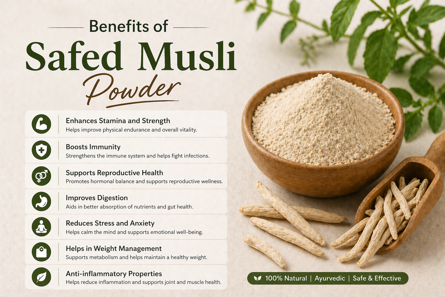 Benefits of Safed Musli Powder
