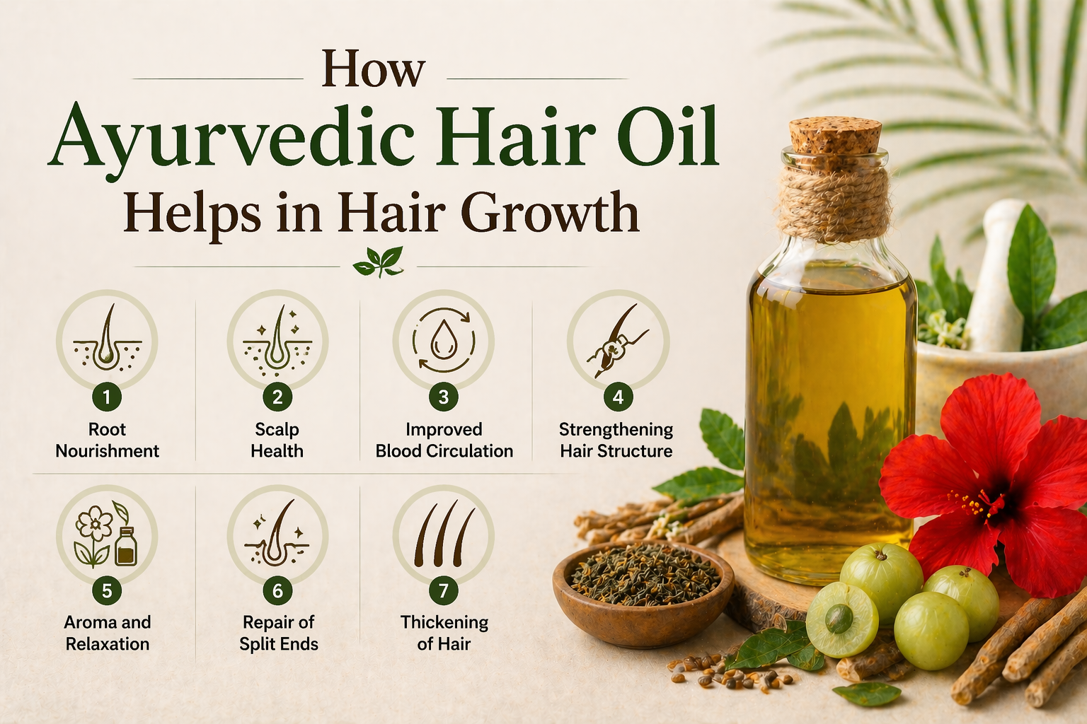 How Ayurvedic Hair Oil Helps in Hair Growth