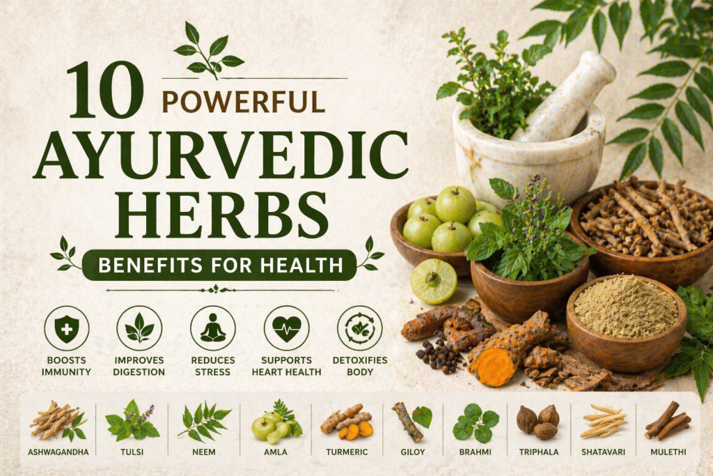 10 Powerful Ayurvedic Herbs Benefits for Health