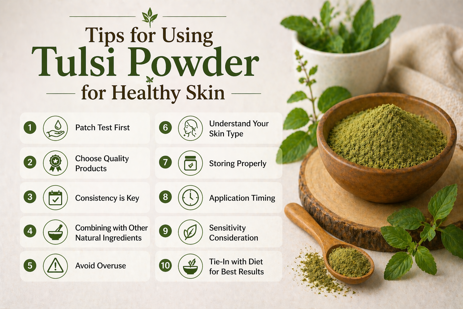 Tips for Using Tulsi Powder for Healthy Skin