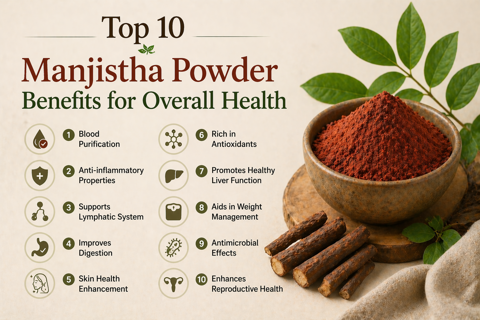 Top 10 Manjistha Powder Benefits for Overall Health