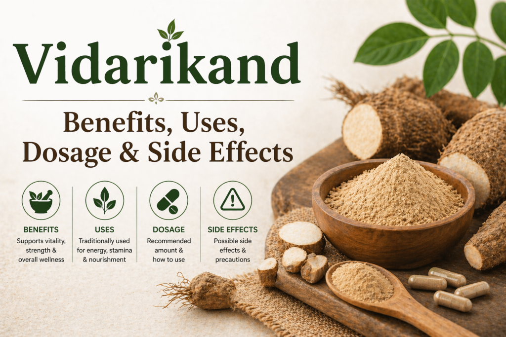 Vidarikand Benefits, Uses, Dosage & Side Effects