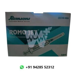 Romsons Romo Jet 10ml Syringe with Needle (Sterile & Disposable)