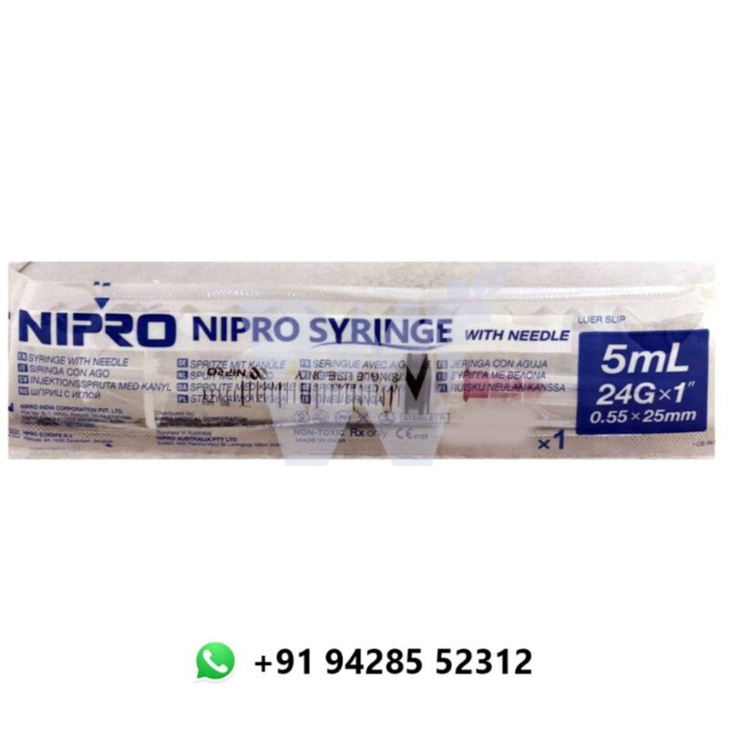 Nipro Syringe with Needle (Gamma Sterilized & Disposable)