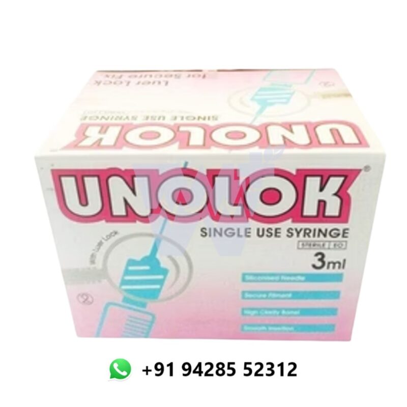 HMD Unolok 3ml Syringe with Needle (Sterile & Disposable)
