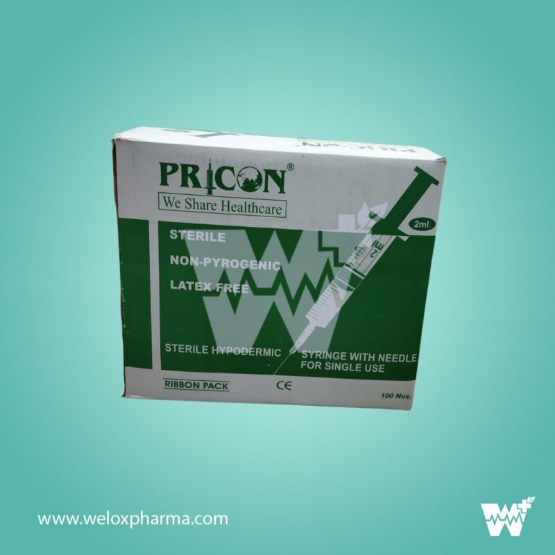 Pricon Disposable Syringe with Needle - Image 2