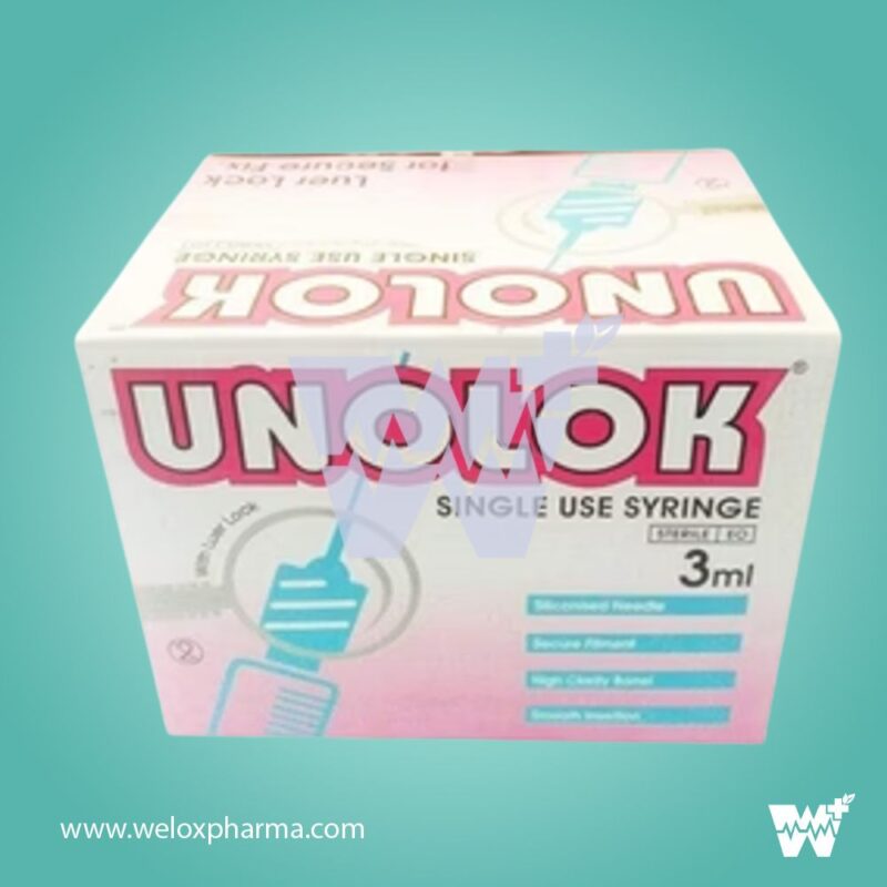 HMD Unolok 3ml Syringe with Needle (Sterile & Disposable) - Image 2