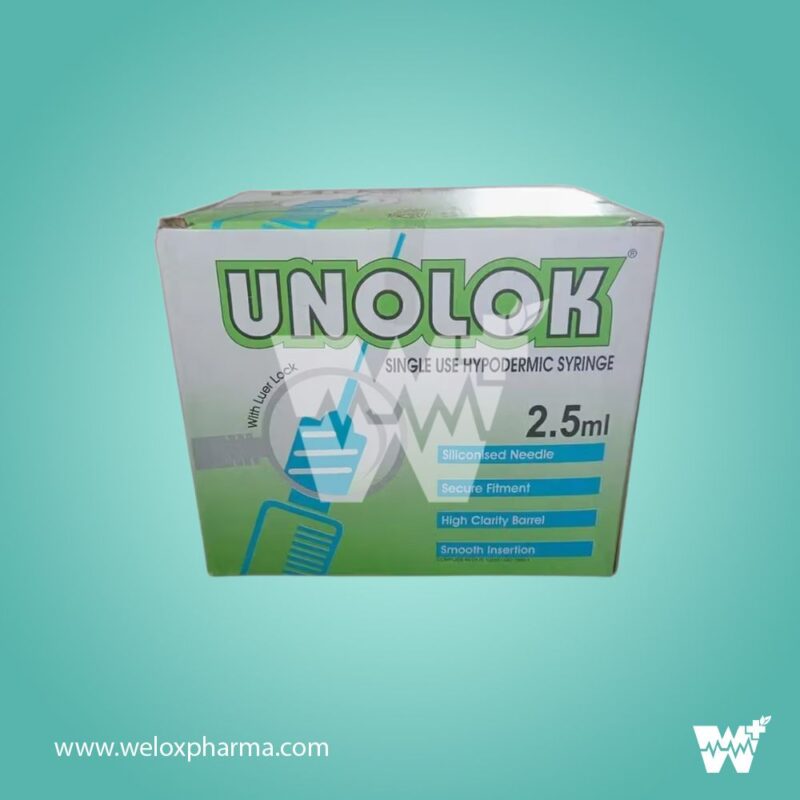 HMD Unolok 2.5ml Syringe with Needle (Sterile & Disposable) - Image 2