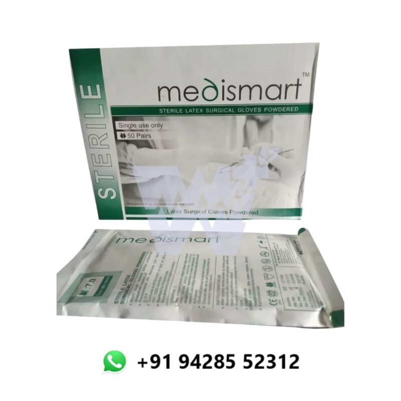 SMR Medismart Sterile Powdered Latex Surgical Gloves - Image 3