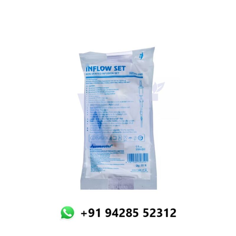 Romsons Inflow Infusion Set - Non-Vented (Sterile, Latex-Free) - Image 3