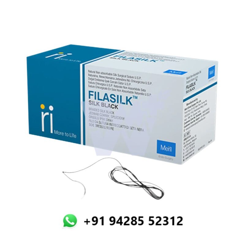 Meril Filasilk Black Braided Silk Suture 5-0 - Image 3