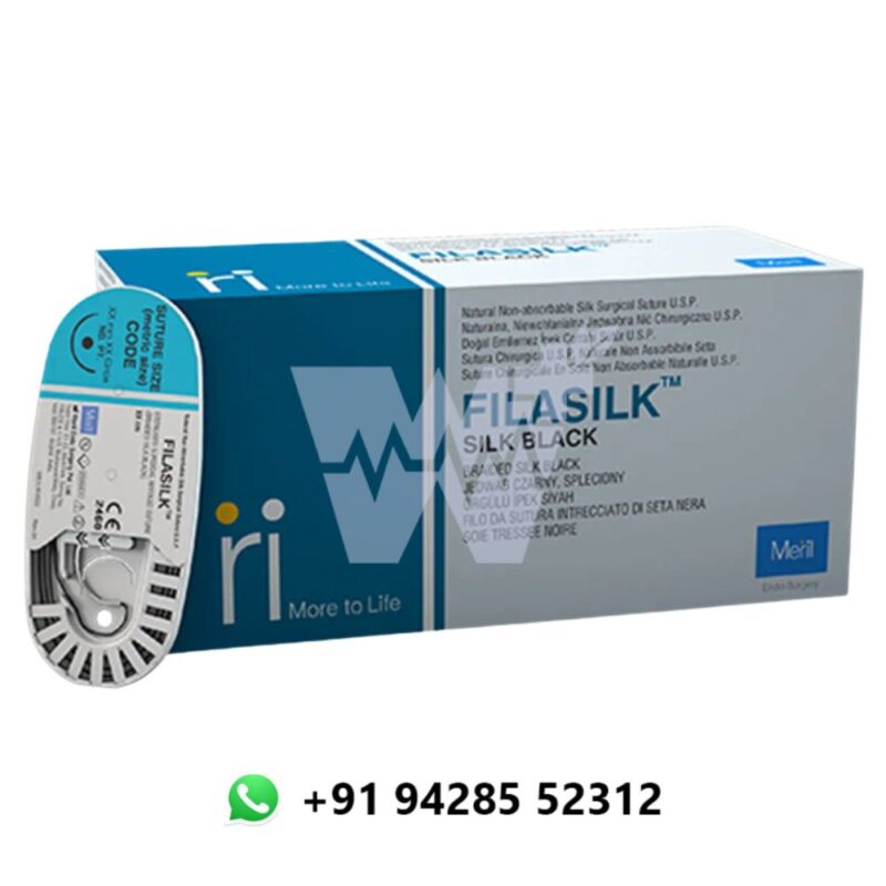 Meril Filasilk Black Braided Silk Suture 5-0