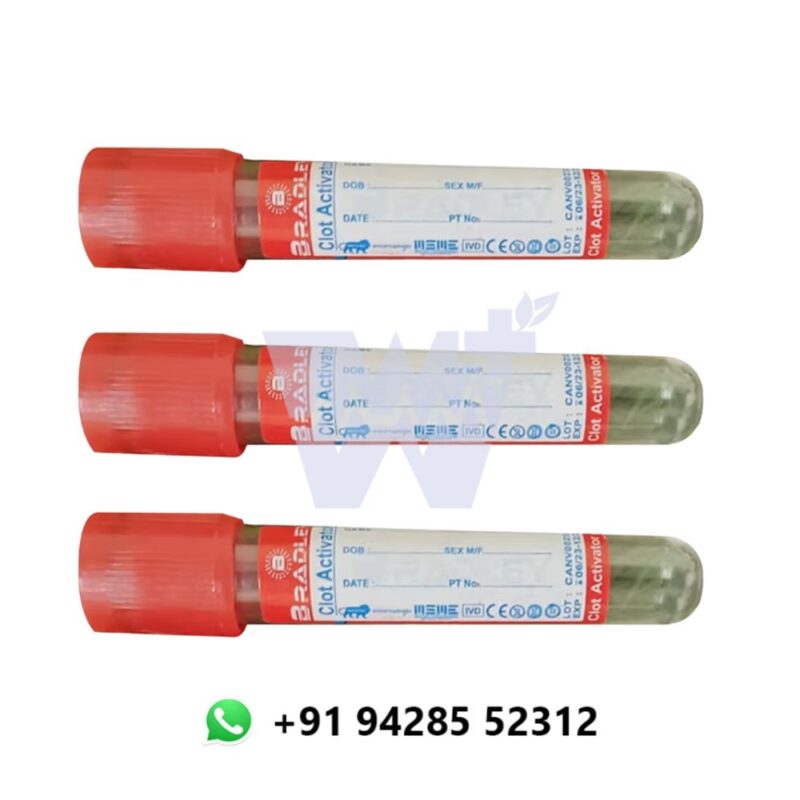 Bradley Clot Activator Plain Tube Vacuum Blood Collection Tube