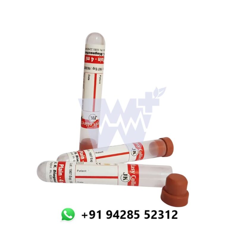 J.K. Diagnostic Clot Activator Non Vacuum Single Cap Blood Collection Tube