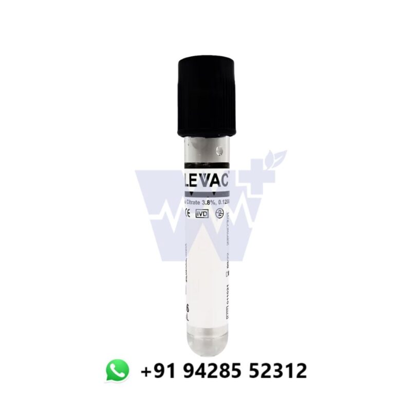 Levram Levac Sodium Citrate 3.8% Vacuum Blood Collection Tube Black