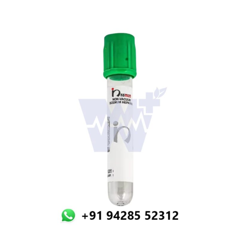 Nasmed Sodium Heparin Non Vacuum Blood Collection Tube