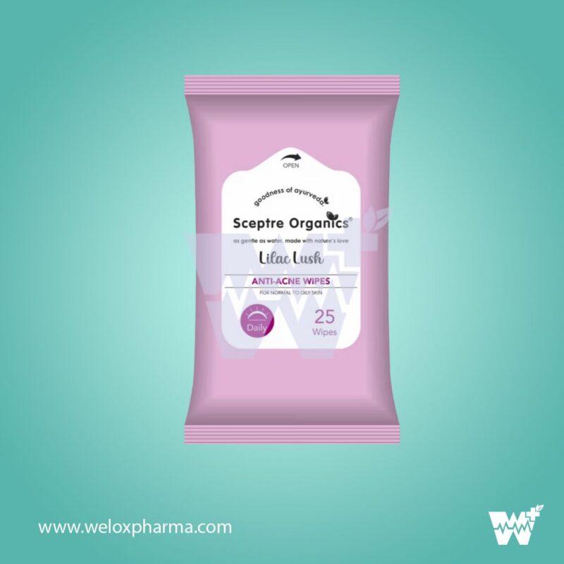 Sceptre Organics Lilac Lush Anti-Acne Wipes - Image 2