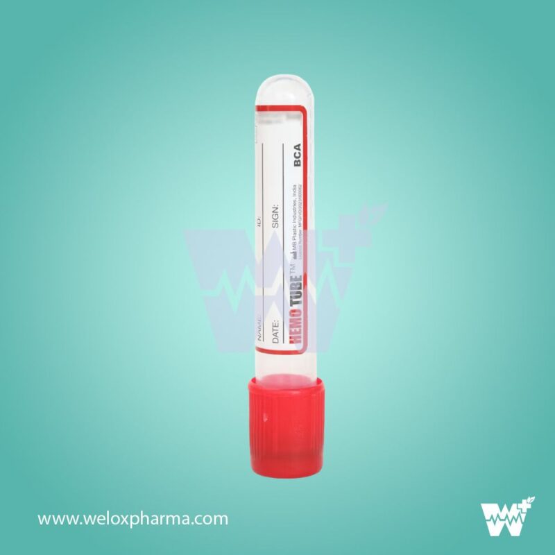 Hemotube Clot Activator Non Vacuum Blood Collection Tube - Image 2