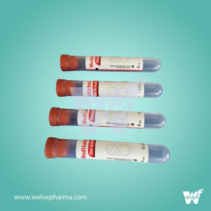 Meditubex Clot Activator 4ml Non Vacuum Blood Collection Tube - Image 2