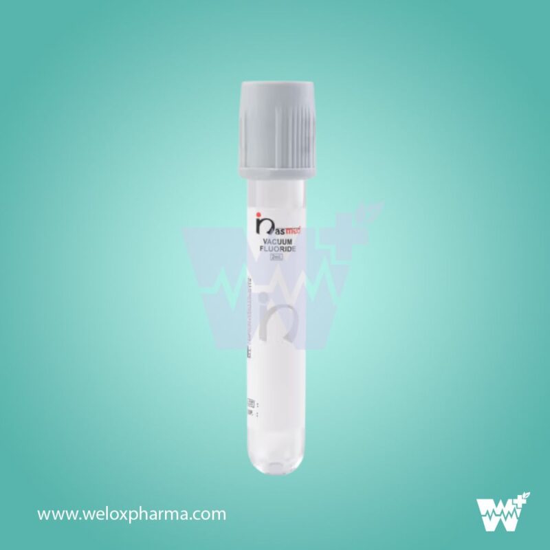 Nasmed Sodium Fluoride Vacuum Blood Collection Tube - Image 2