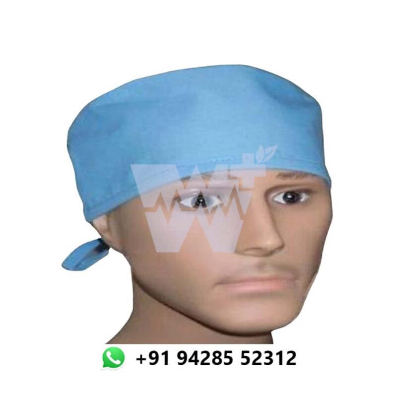 Agarwals Surgical Cotton Head Cap Sky - Image 3