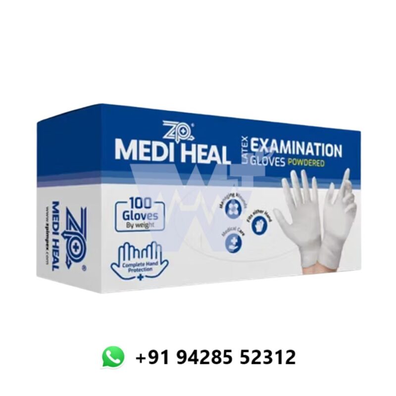 ZP Mediheal Latex Powdered Examination Gloves - Image 3