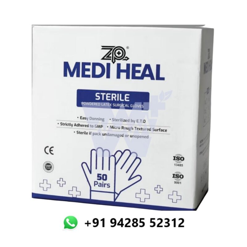 ZP Mediheal Sterile Powdered Latex Surgical Gloves - Image 3