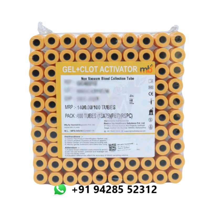 mb+ Serum Clot Activator Non Vacuum Blood Collection Tubes - Image 2