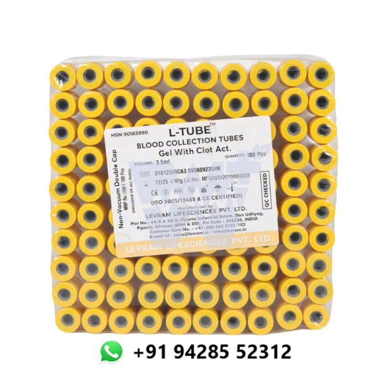 Levram Gel with Clot activator Non Vacuum Blood Collection Tube - Image 3