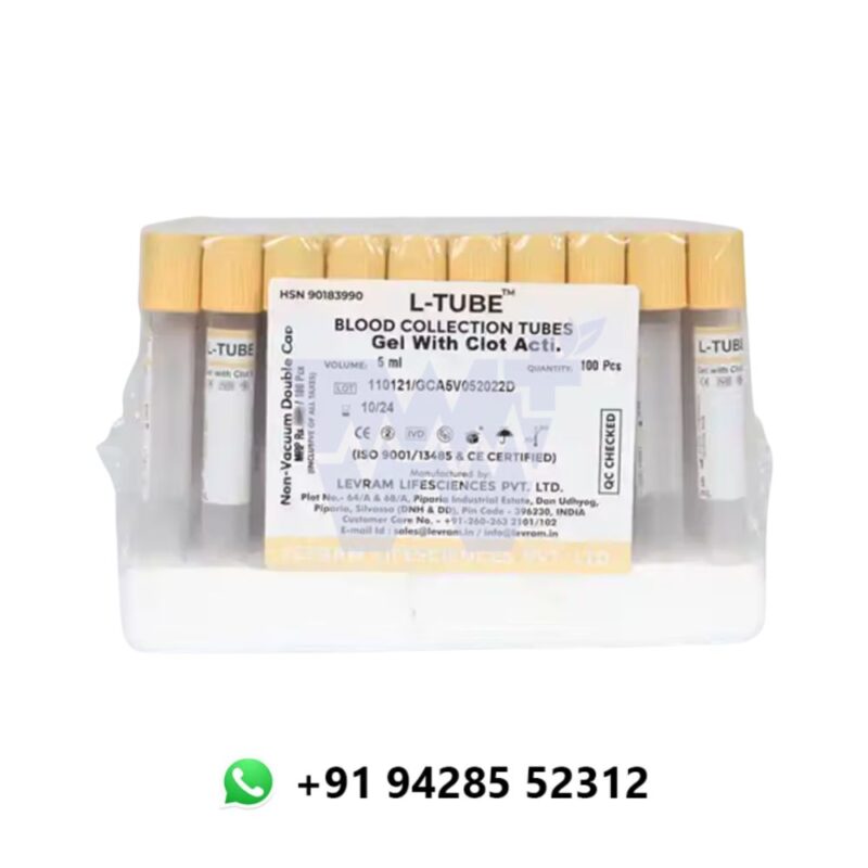 Levram Gel with Clot Activator Vacuum Blood Collection Tube - Image 3