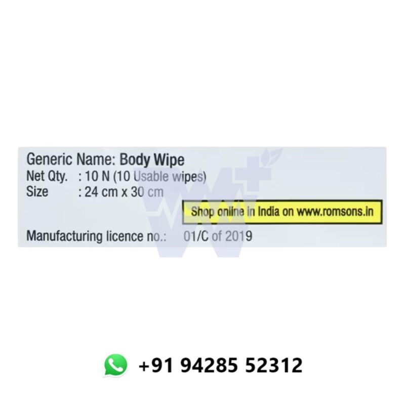 Romsons Dignity Wipax Body Cleansing Wipe - Image 3