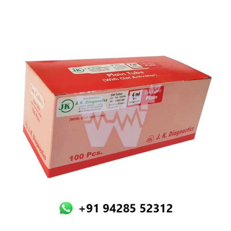 J.K. Diagnostic Clot Activator Non Vacuum Single Cap Blood Collection Tube - Image 3