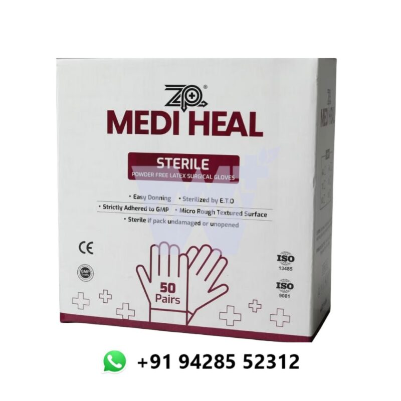 ZP Mediheal Sterile Powder Free Latex Surgical Gloves - Image 3