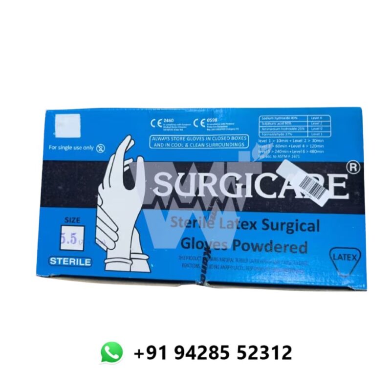 Surgicare Latex Pre-Powdered Sterile Surgical Gloves - Image 3