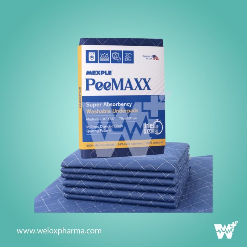 Mexple PeeMAXX Cotton Adult Reusable Classic Bed Washable Underpad - Image 2