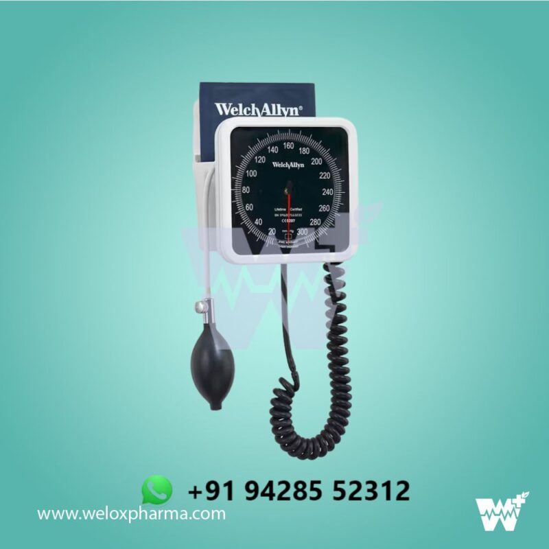 Welch Allyn 767 Wall Aneroid Sphygmomanometer with Reusable Adult FlexiPort Cuff - Image 2