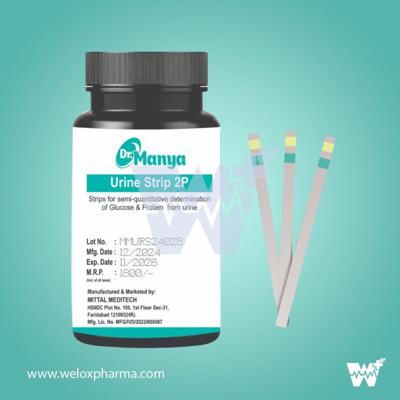 Dr.Manya Urine Strips 2 Parameter Glucose & Protein - Image 2