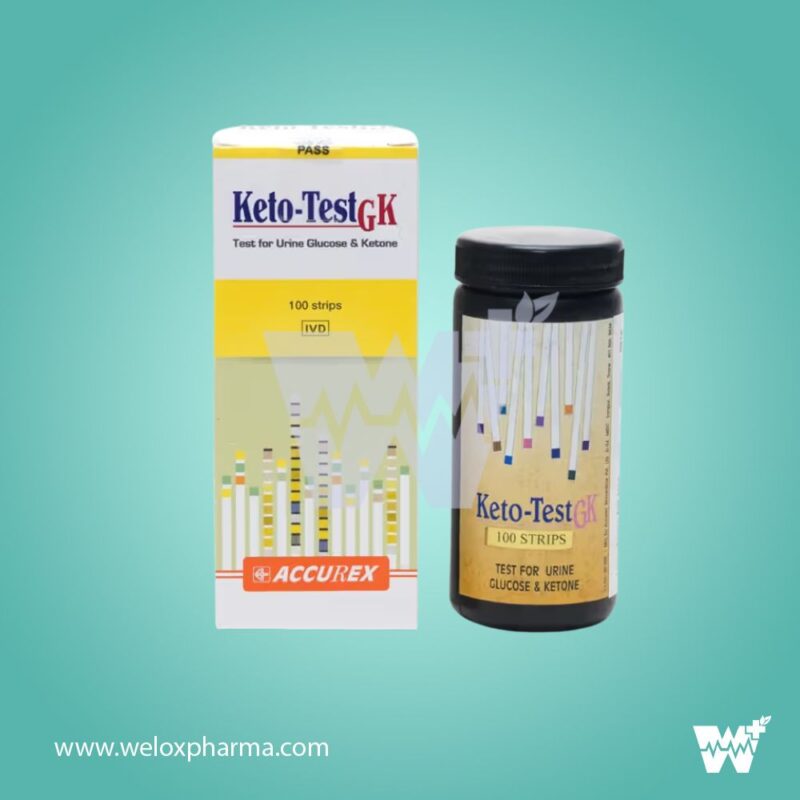 Accurex Urine Reagent Keto Test GK Urine Strip - Image 2
