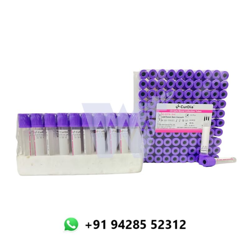 Curdia K2EDTA Non Vacuum Blood Collection Tube - Image 3