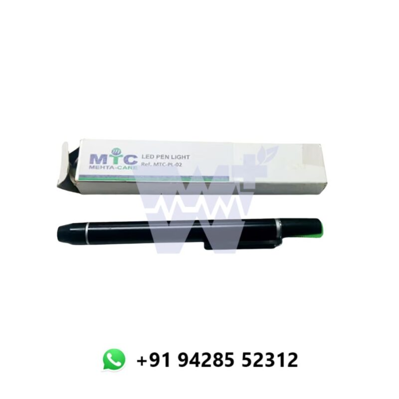 MTC Pen Torch Brass Body Yellow LED Light - Image 3